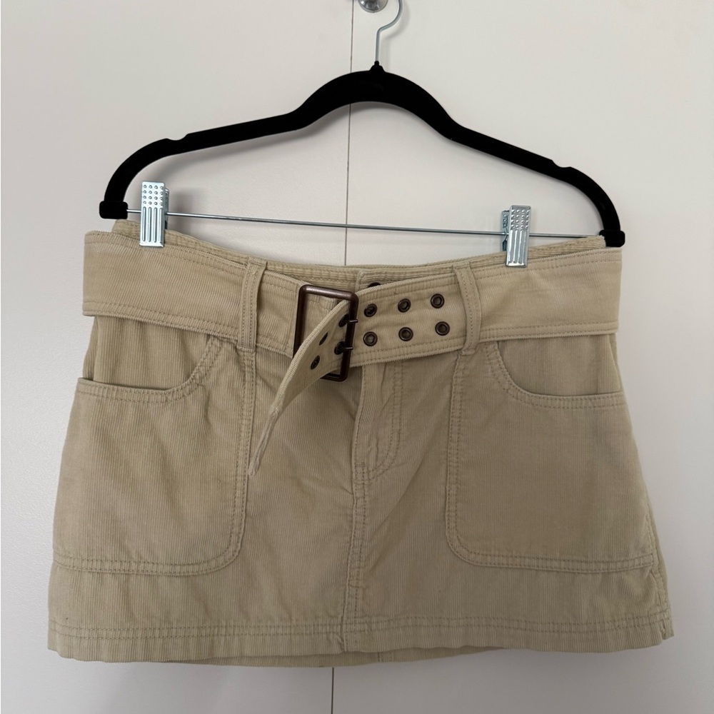 Abercrombie & Fitch Tan Mini Skirt with Belt